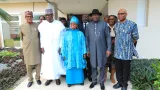 en mission en cote divoire boni yayi et jonathan goodluck recus par la presidente du conseil constitutionnel