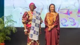 laureate du prix tchicaya u tamsi 2025 tanella boni felicitee par la ministre francoise remarck