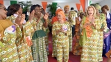 aboisso la celebration de la fete des meres reunit les trois premieres dames du pays