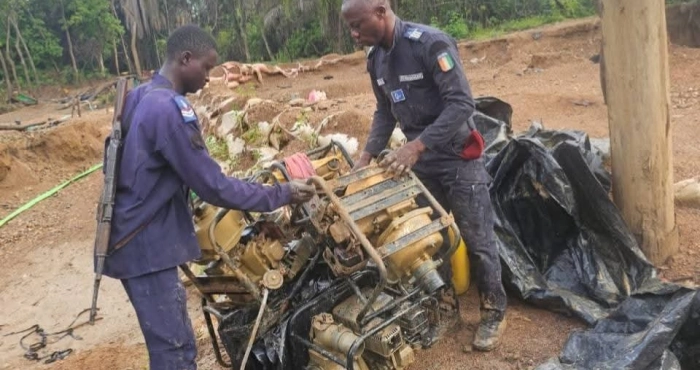 lutte-contre-lorpaillage-illegal-un-important-lot-de-materiels-detruit-a-odienne-avec-plusieurs-arrestations