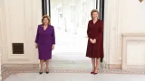 6e sommet ua ue la premiere dame recue en audience par la reine de belgique