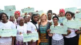 autonomisation de la femme dominique ouattara dote les femmes du belier de 300 millions fcfa