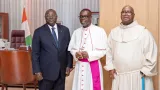 audience du vice president le nouvel eveque de yamoussoukro salue ouattara pour linstauration dun climat de paix