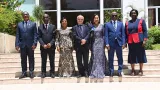 diplomatie parlementaire lhonorable patricia yao et une delegation parlementaire chez lambassadeur de france en cote divoire