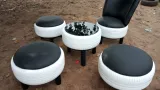vielles barriques pneus uses kazo lhomme qui transforme les dechets en oeuvre dart