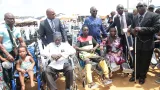 situation des handicapes le ministre kamara offre des milliers de materiels aux handicapes de cote divoire