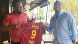 football national etoo fils a abidjan pour le match isca mouna fc