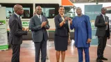 amelioration de la securite routiere amadou kone remet 25 nouveaux mini bus neufs aux transporteurs