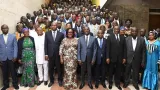 hommage au president ouattara a louest anne ouloto vagondo serey doh claude sahi et les cadres battent le rappel des troupes