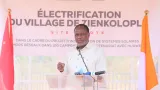 energie mise sous tension hors reseau du village de zienkolople par le ministre coulibaly sangafowa mamadou