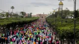 athletisme plus de 12 000 participantes prennent part a la course feminine de la victoire a rabat