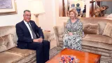 en fin de mission en cote divoire s e m abdelmalek kettani ambassadeur du royaume du maroc fait ses adieux a la premiere dame madame dominique ouattara